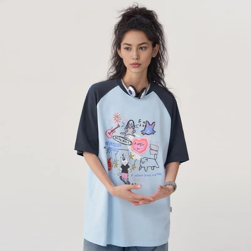 F426 Raglan Sleeve T Shirt Unisex-17