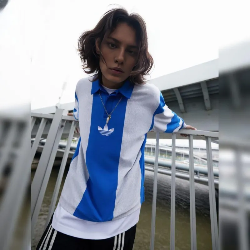 Adidas Originals RUGBY Polo Shirts Men Blue-4