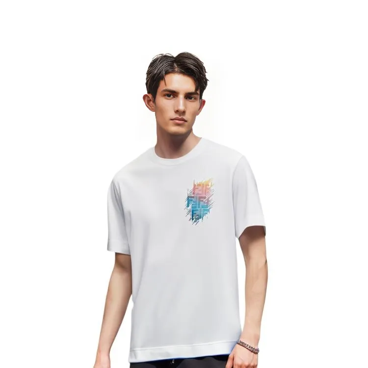 FENDI T Shirts Men White-2