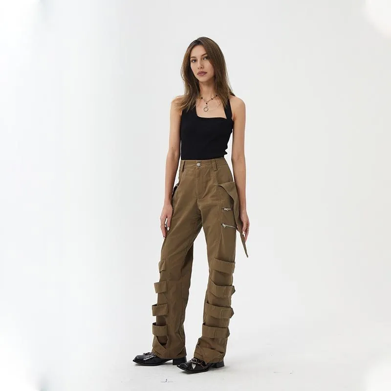 DND4DES Cargo Pants Unisex Khaki-4