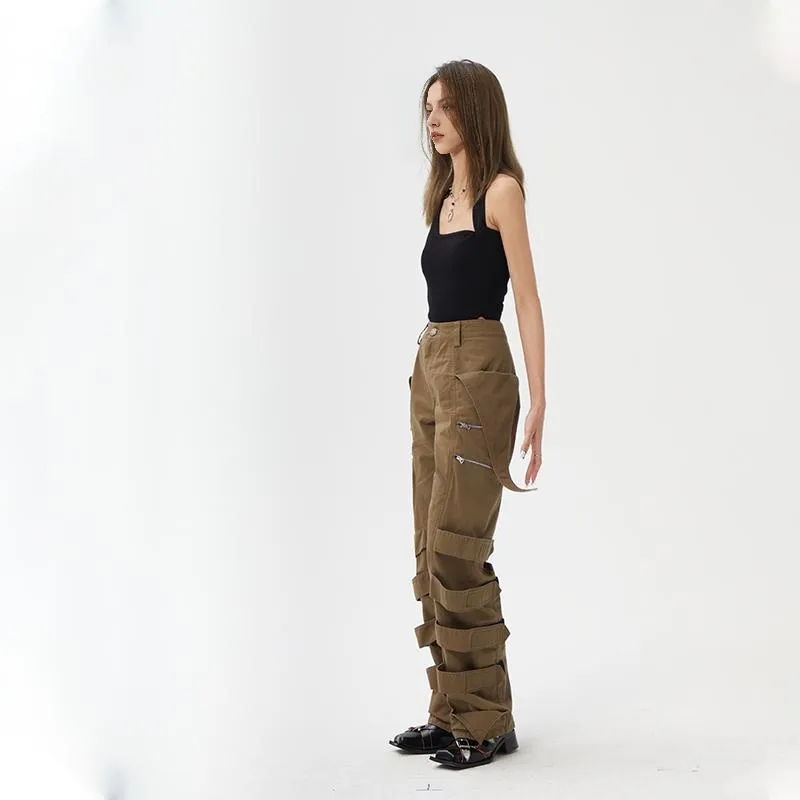 DND4DES Cargo Pants Unisex Khaki-7