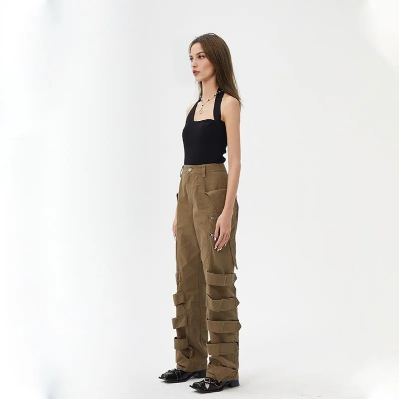 DND4DES Cargo Pants Unisex Khaki-8