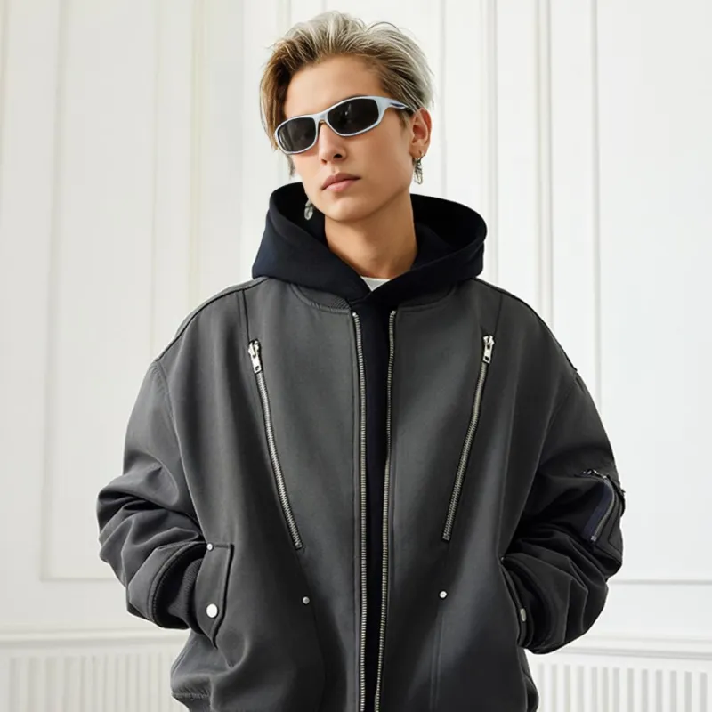 A Chock Jackets Unisex Dark Gray-2