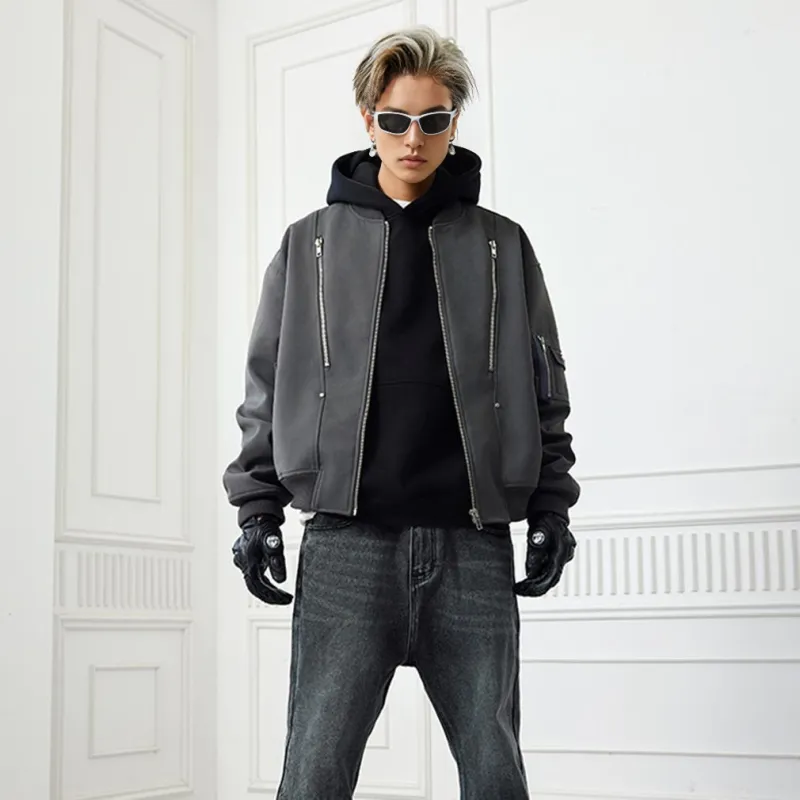 A Chock Jackets Unisex Dark Gray-5