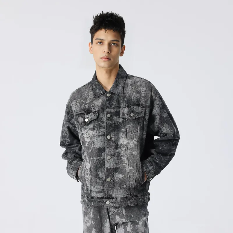 XINYINSU Denim Jacket Unisex Gray-3