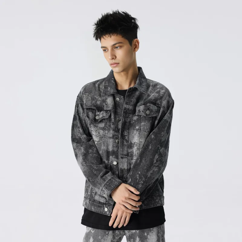 XINYINSU Denim Jacket Unisex Gray-5
