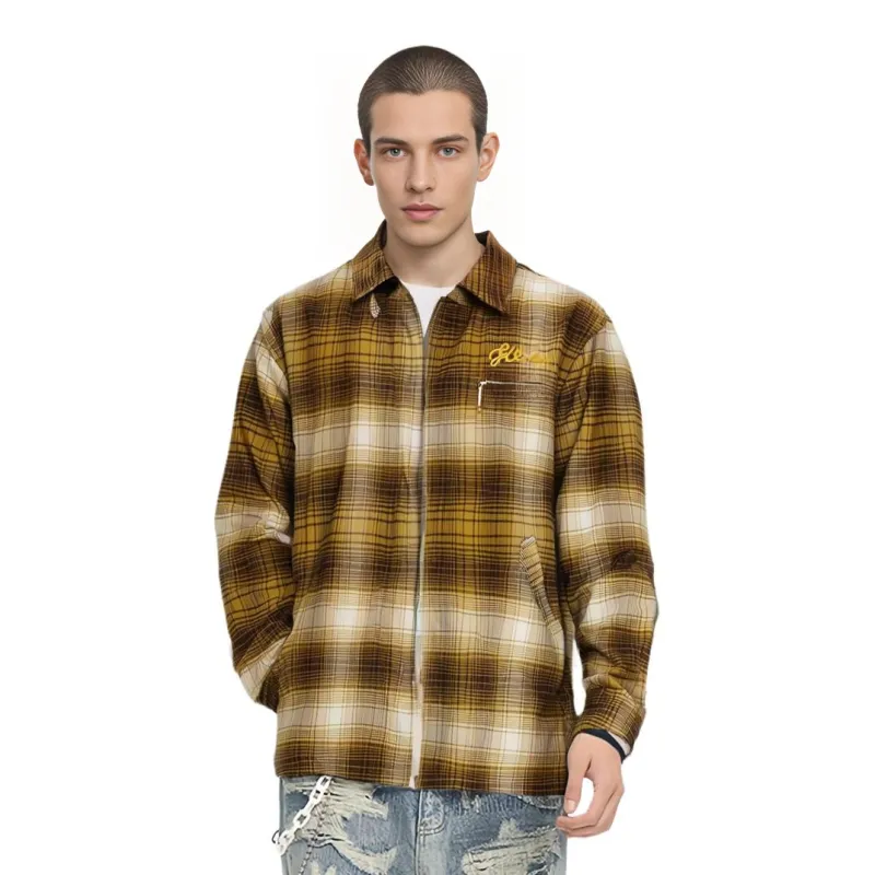 KENZO Plaid check Cotton Shirt Jacket-2