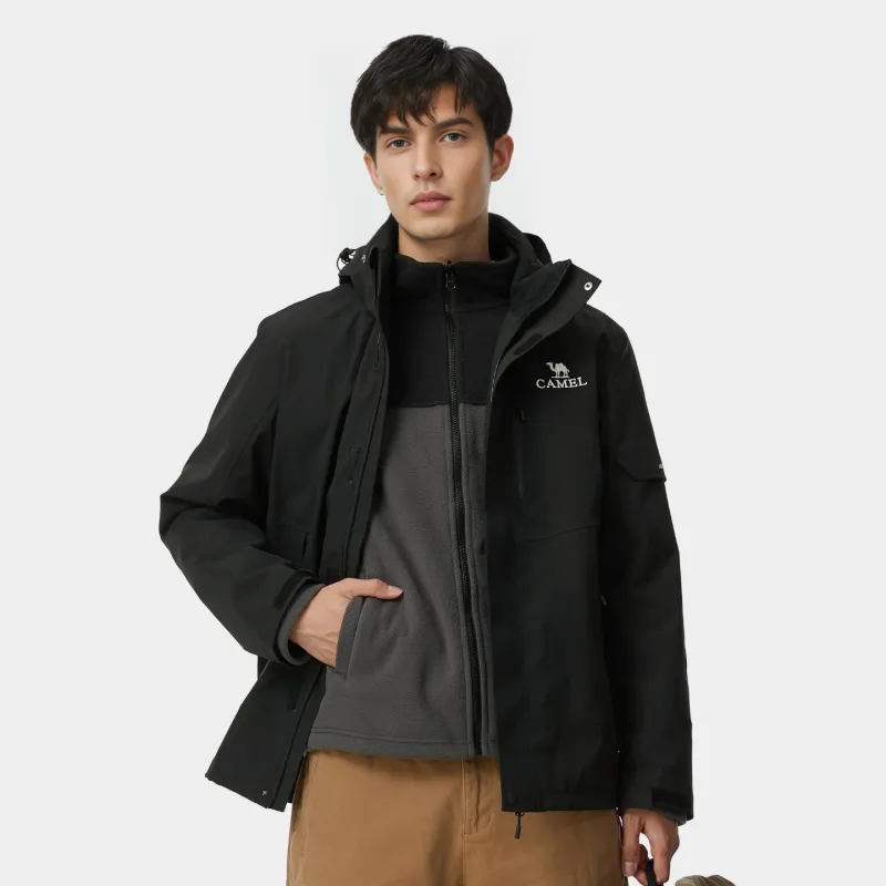 CAMEL Waterproof, Windproof, Breathable, Abrasion Resistant, Thermal Windbreaker Jacket Men's-3