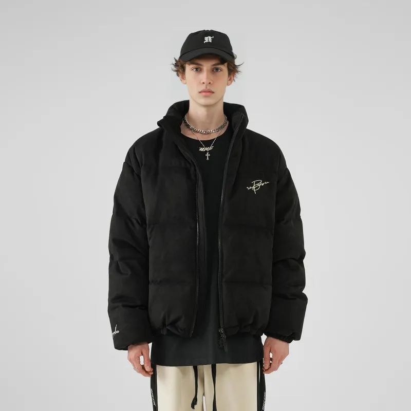 BJHG Vintage Writting Unisex Down Jacket-12
