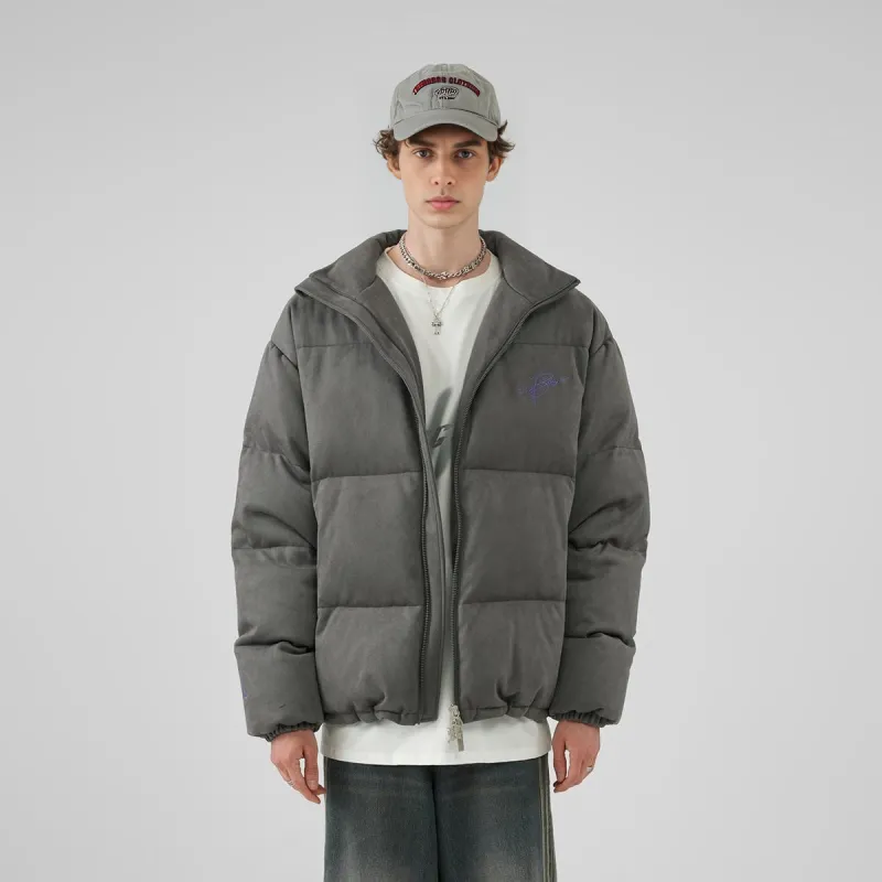 BJHG Vintage Writting Unisex Down Jacket-22