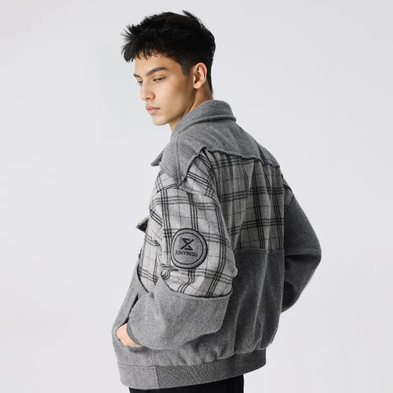 XINYINSU Jackets Coats Unisex Gray-5