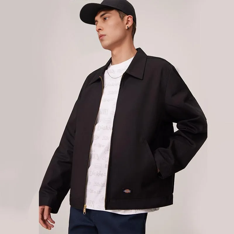 Dickies Men's Collared Zip Long Sleeve Jacket-2