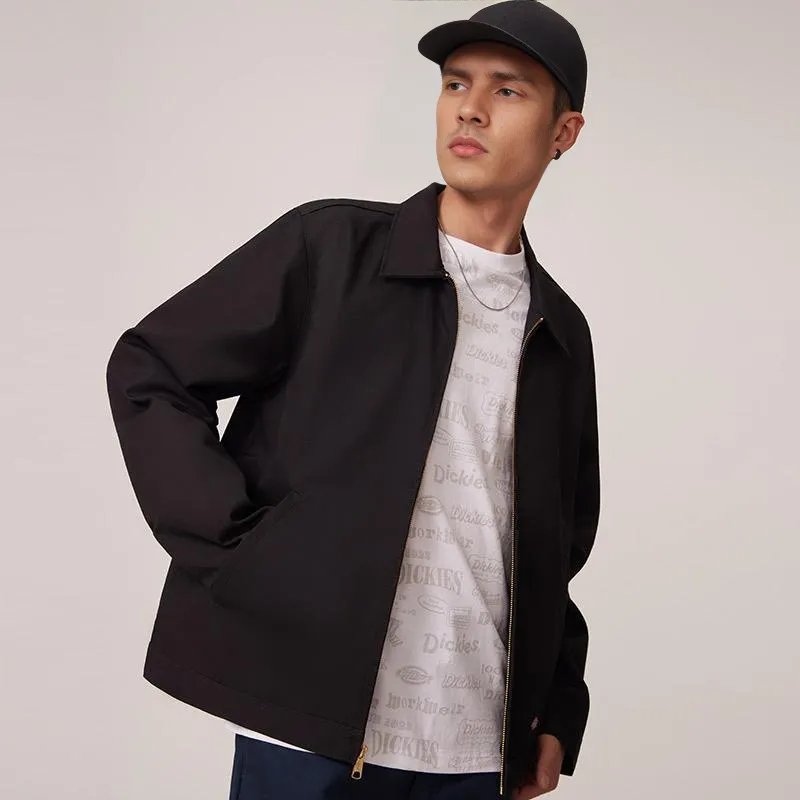 Dickies Men's Collared Zip Long Sleeve Jacket-3