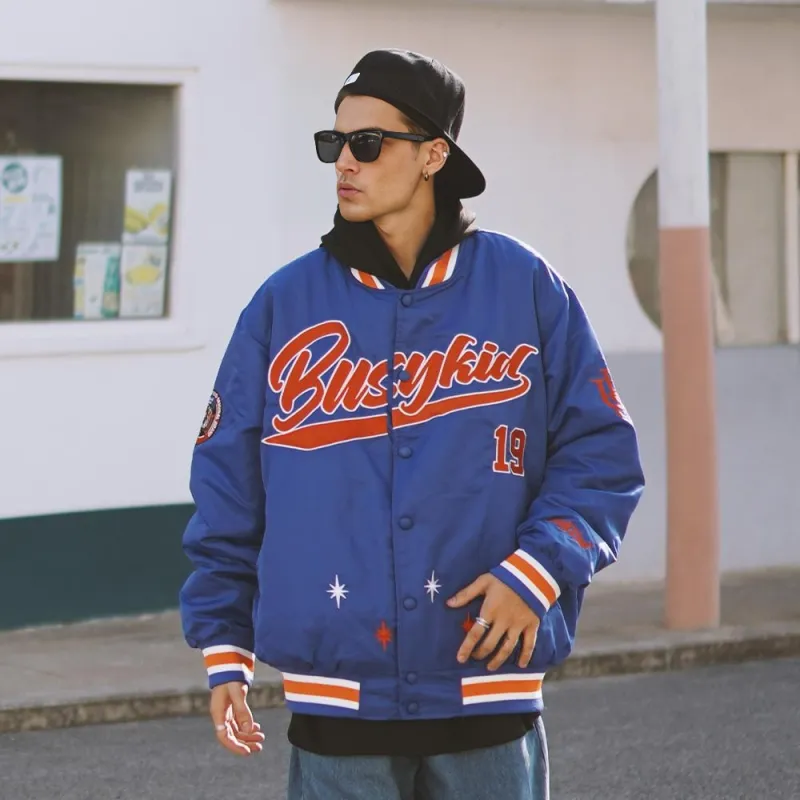 Holycrap Baseball Jacket Men's Royal Blue-2