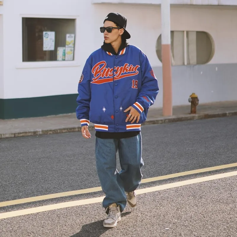 Holycrap Baseball Jacket Men's Royal Blue-4