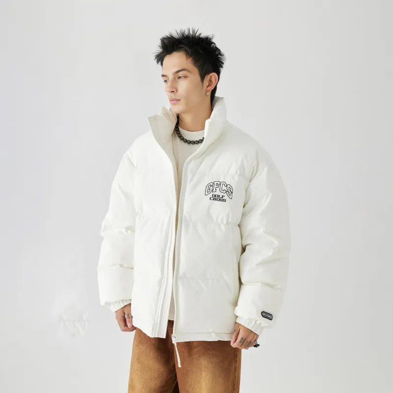 GOLFCROSS Puffer Jacket Coat Unisex Black/White-9