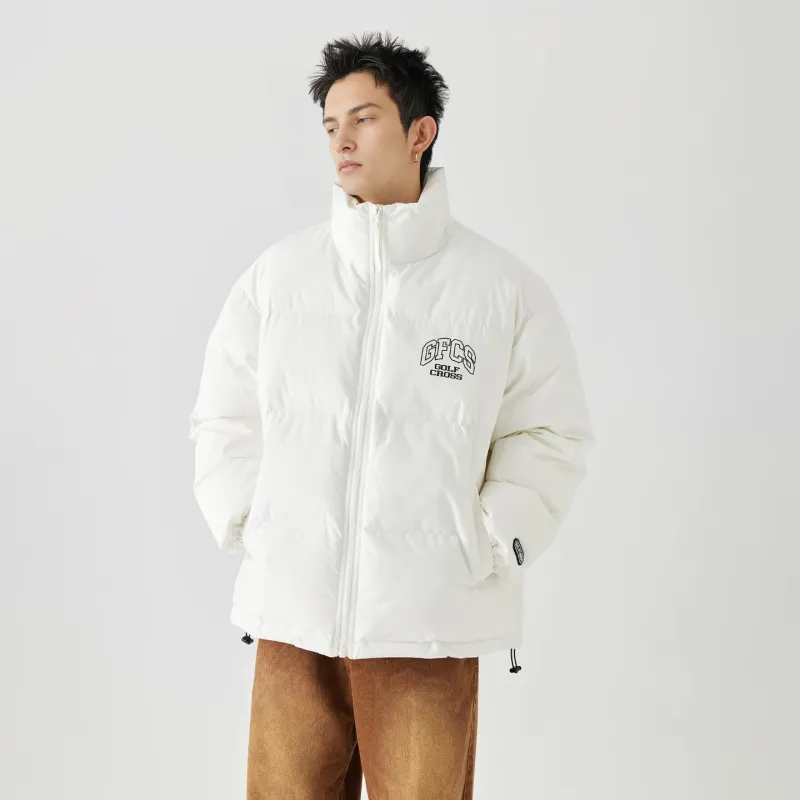 GOLFCROSS Puffer Jacket Coat Unisex Black/White-10