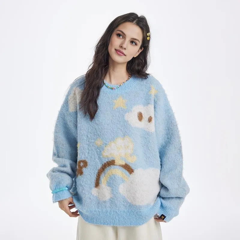 DANGEROUSPEOPLE Sweater Unisex Blue-3