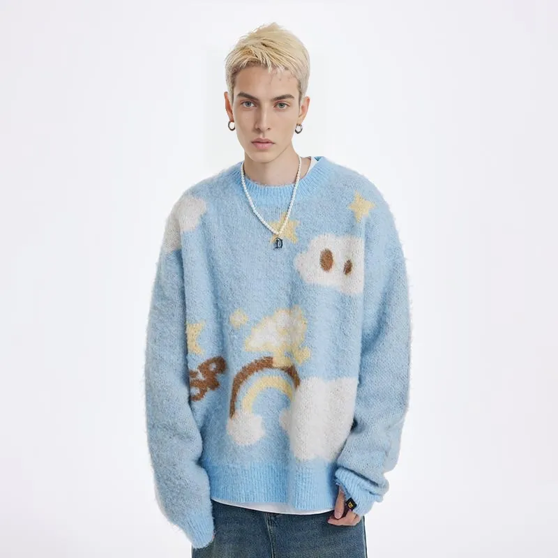 DANGEROUSPEOPLE Sweater Unisex Blue-4