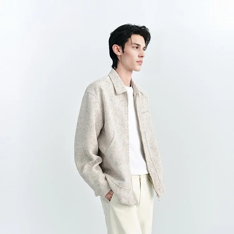 PEACEBIRD MEN PEACEBIRD MEN Fashion Collection Jackets Unisex White Loose Fit-3