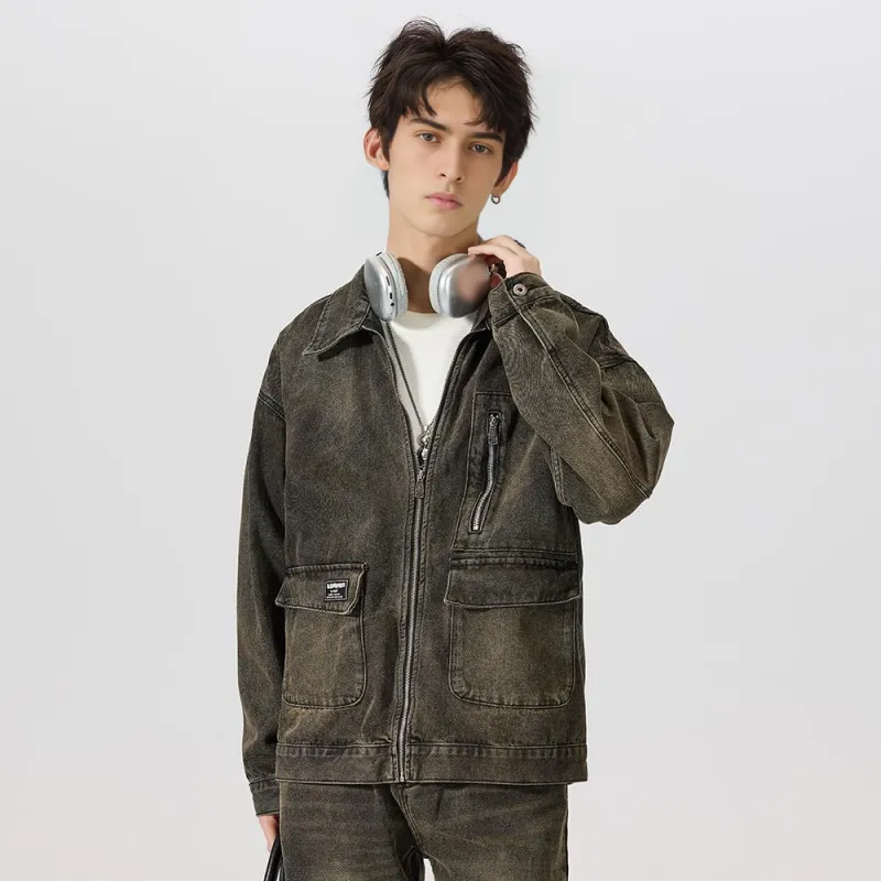 JASONWOOD Cowboy On The Run Denim Jacket Men's Nano Black Red-8