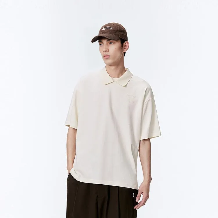 PEACEBIRD MEN Polo Shirts Men White Wide Version-2