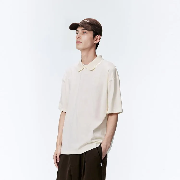 PEACEBIRD MEN Polo Shirts Men White Wide Version-3