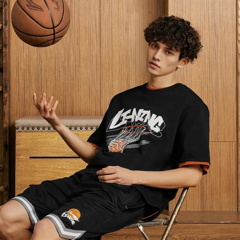 LINING Cool Tea T Shirts Men Black-2