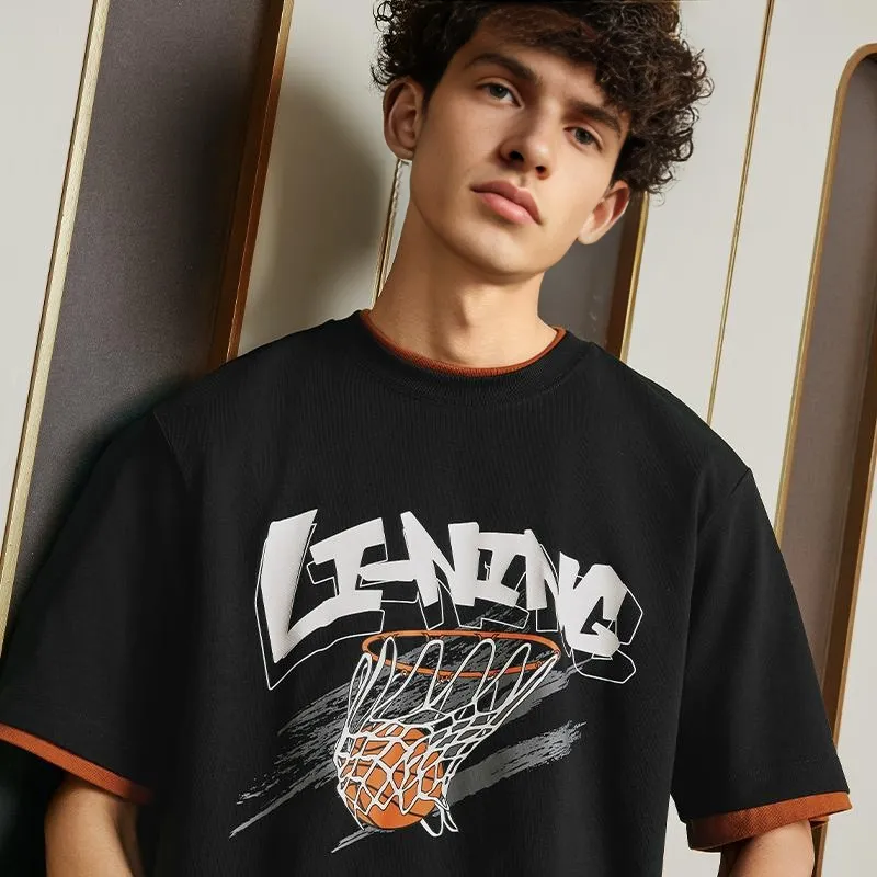 LINING Cool Tea T Shirts Men Black-3