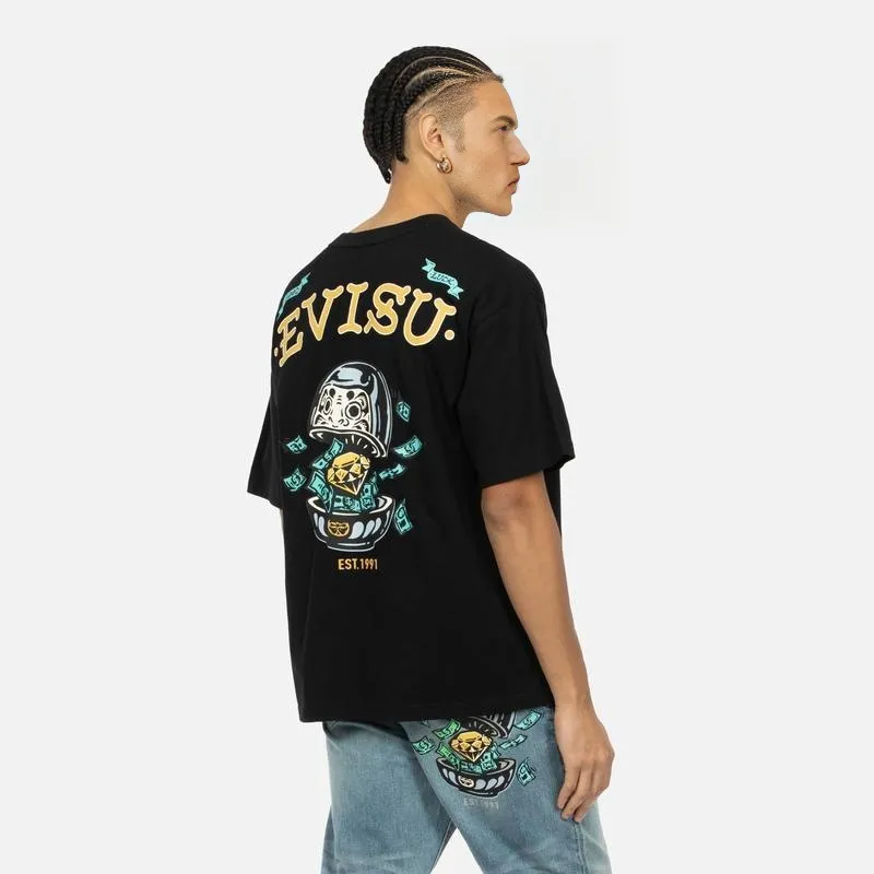EVISU Diamond Daruma Cotton T-shirt-6