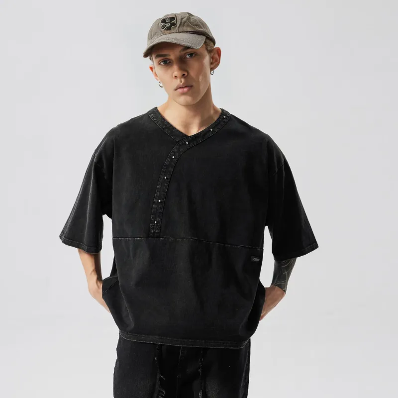 XINYINSU 24SS T Shirt Unisex Black-3