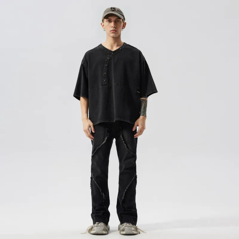 XINYINSU 24SS T Shirt Unisex Black-6