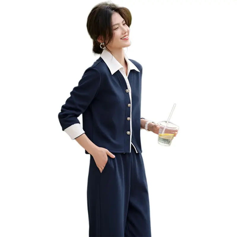 XWI Casual Suit Women's Navy Blue-3