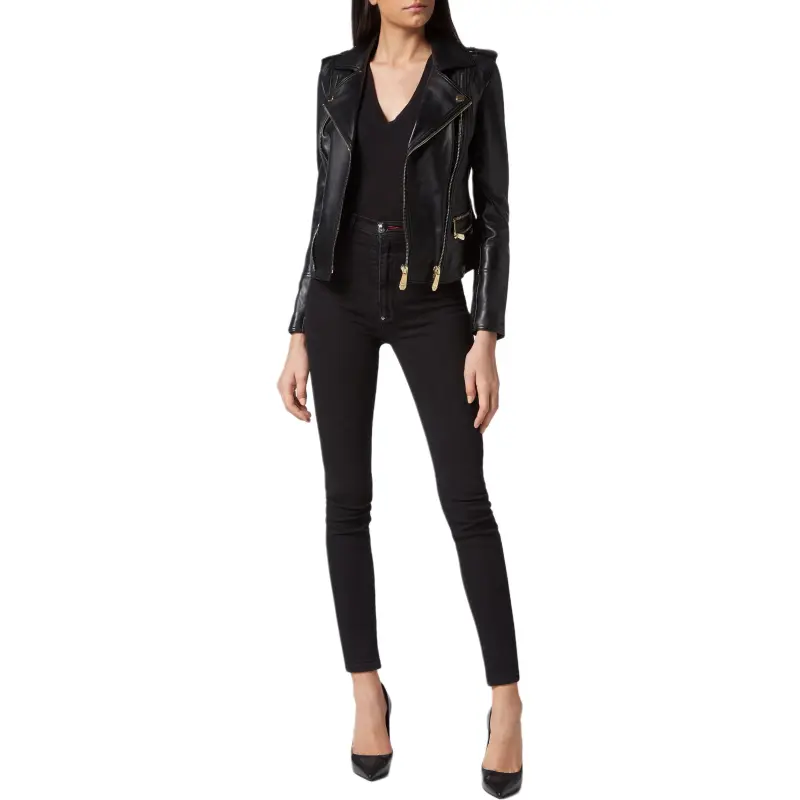 PHILIPP PLEIN Leather Biker Jacket-1