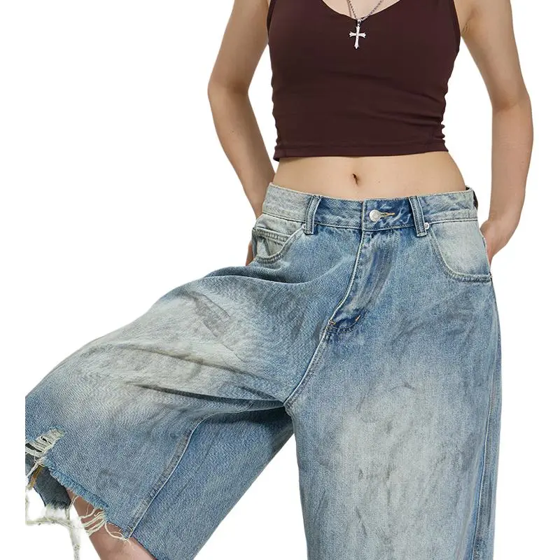 APAY Denim Shorts Unisex Vintage Blue-1
