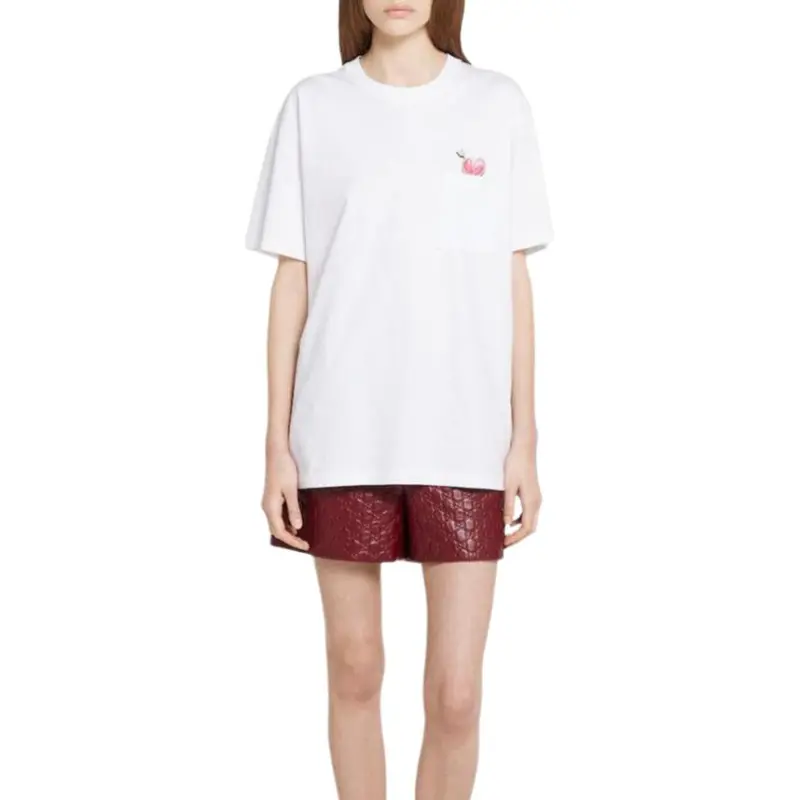GUCCI FW25 Drop Shoulder Sleeve T Shirt Women's White-1