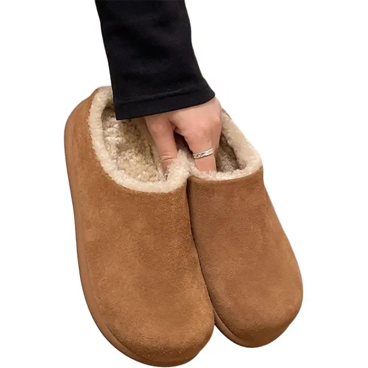 Qiao Anju Home Slippers Maroon Antelope Brown-4