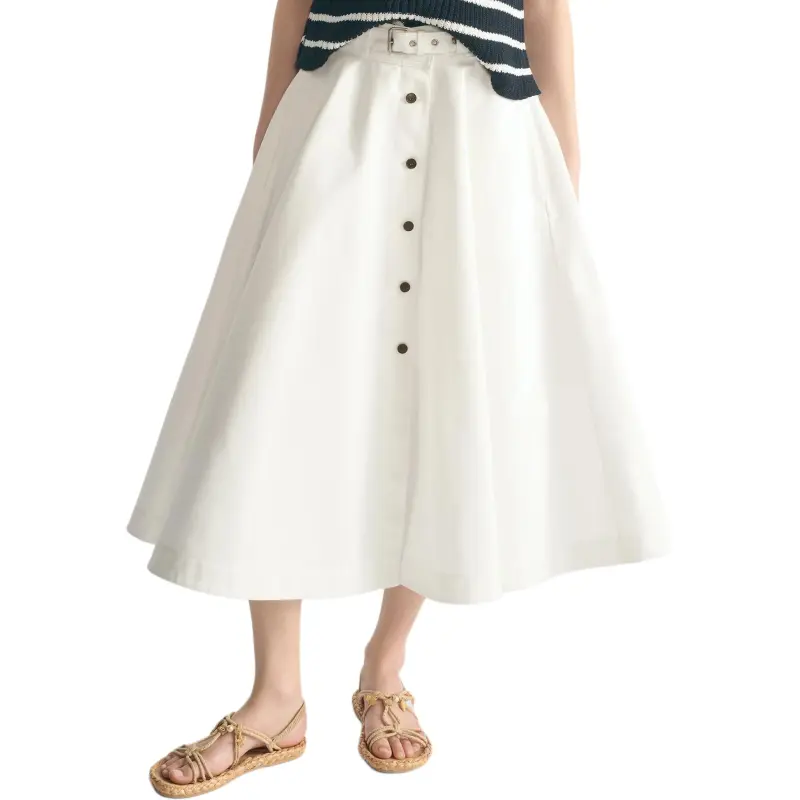 DIOR SS25 Casual Long Skirt Women's White-2
