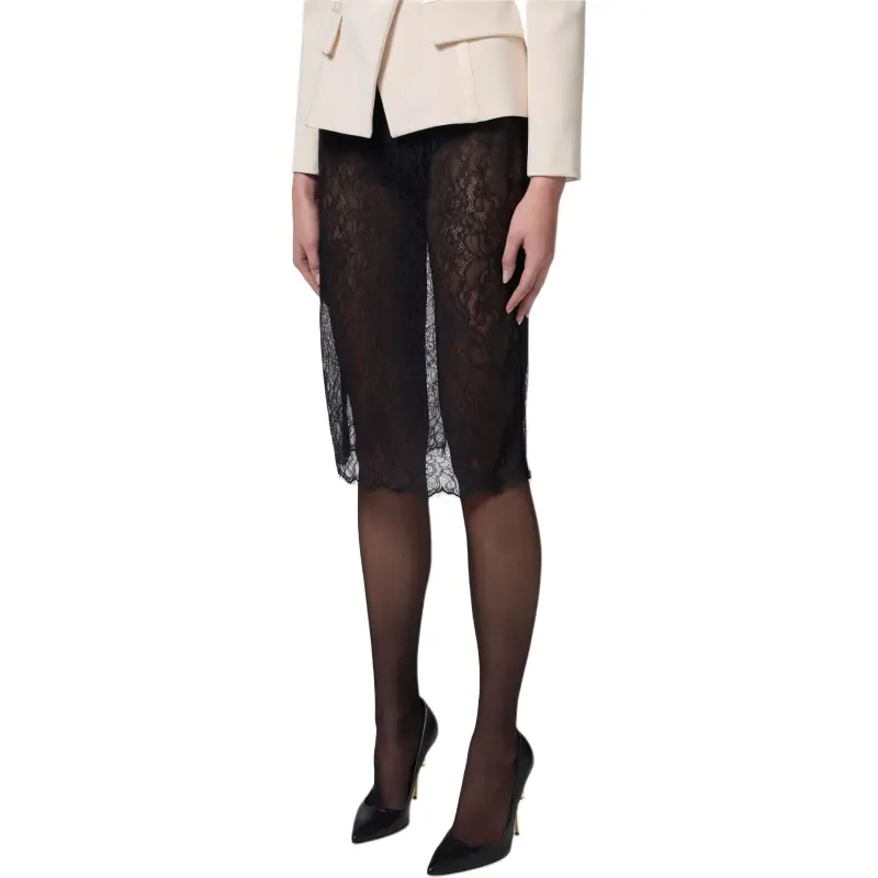 Elisabetta Franchi Floral lace Midi Skirt-3