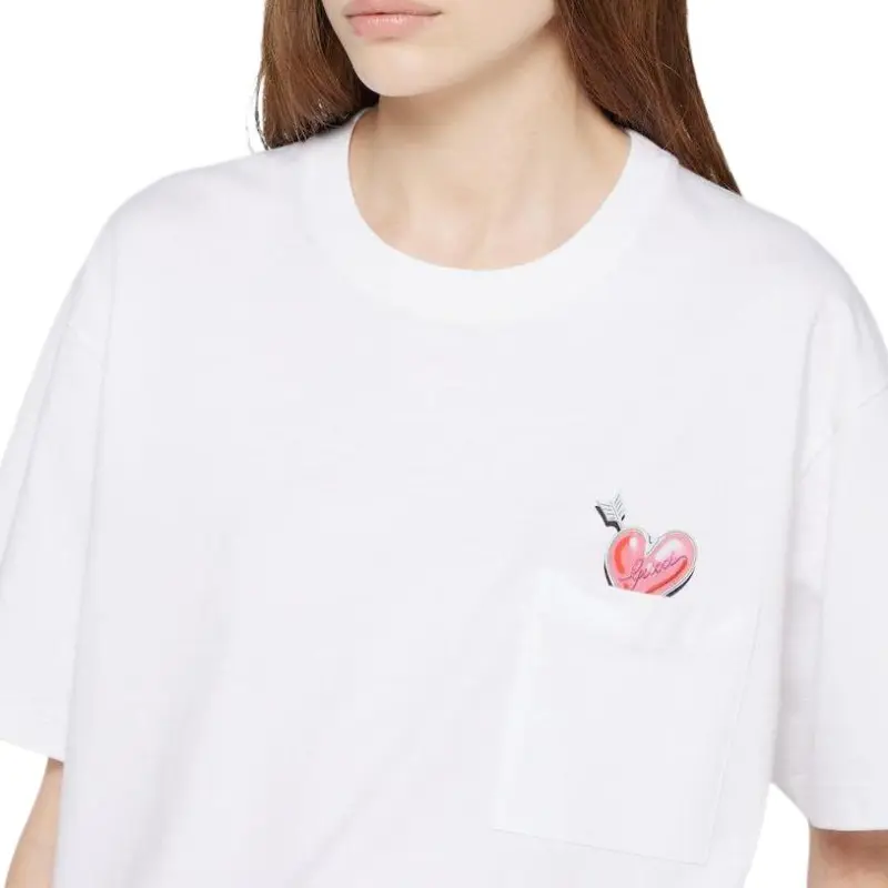 GUCCI FW25 Drop Shoulder Sleeve T Shirt Women's White-4