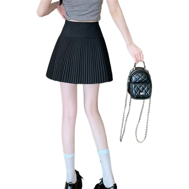 Si Bei'er Casual Short Skirts Women's Black-3