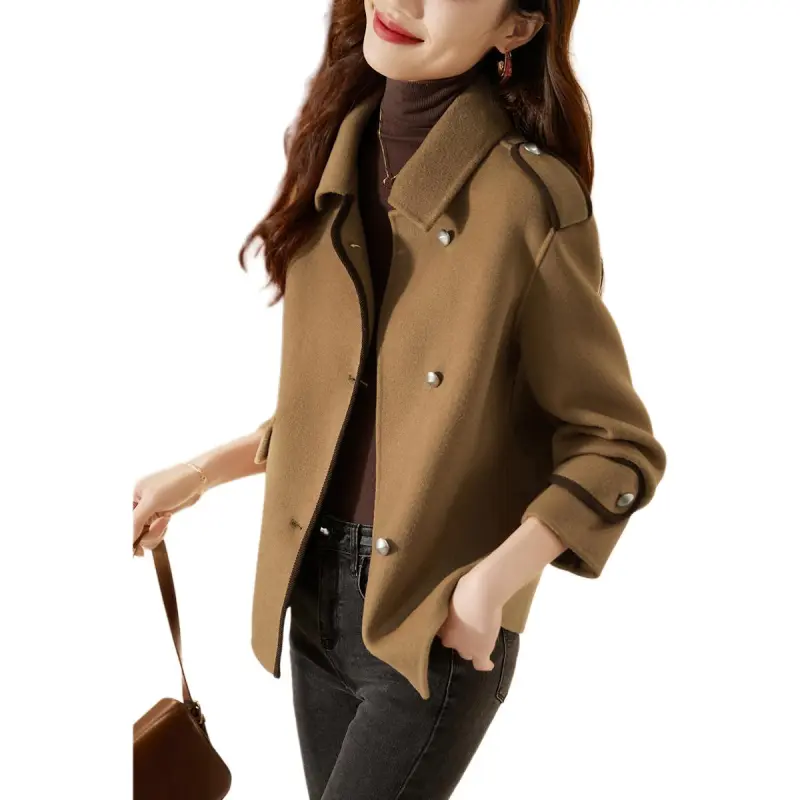 Mo Han Yi Mei Coats Women's Camel-2