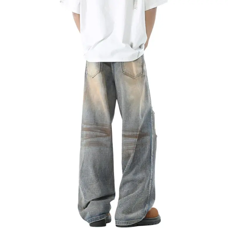 ADOONGA Jeans Unisex Vintage Blue-1