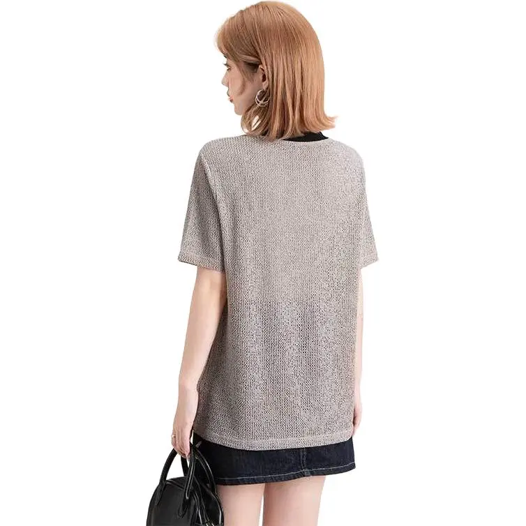 FAWENXIANGZI T Shirts Women's Gray-1