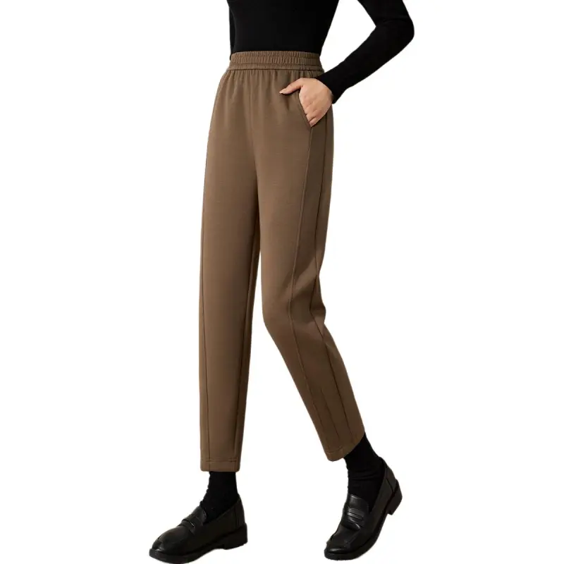 Mo Han Yi Mei Casual Pants Women's Coffee-3