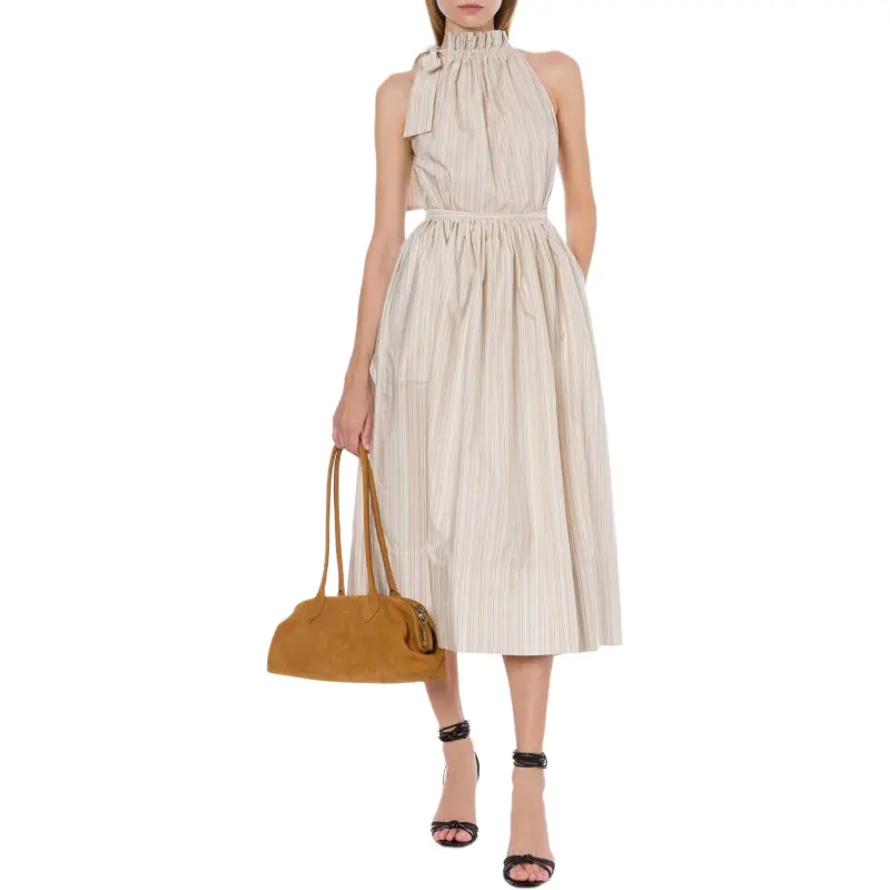 PHILOSOPHY DI LORENZO SERAFINI Sleeveless Striped Dress-1