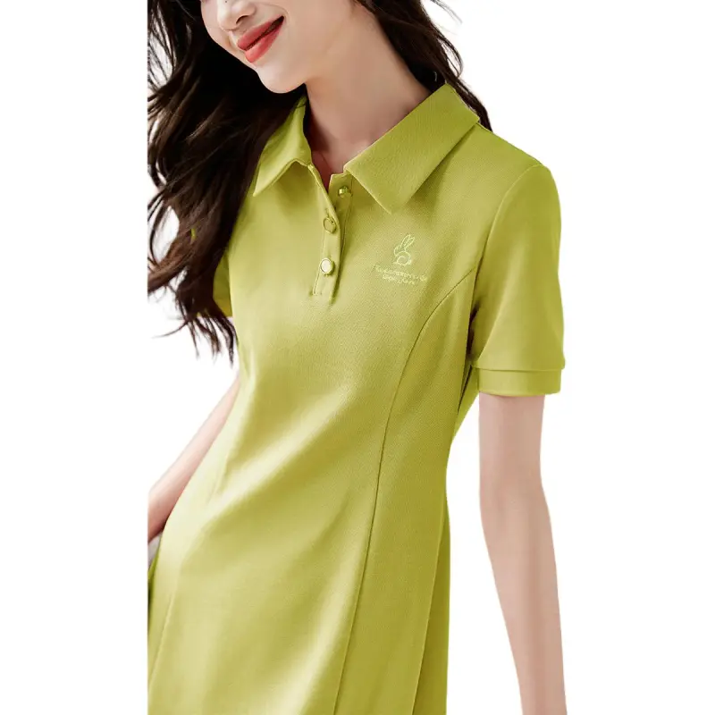 Mo Han Yi Mei Short Sleeved Dresses Women's Green-2