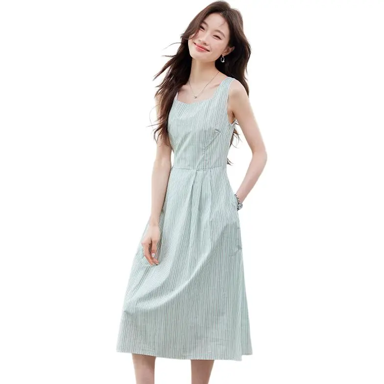 La Chapelle Slip Dresses Women's Green-1