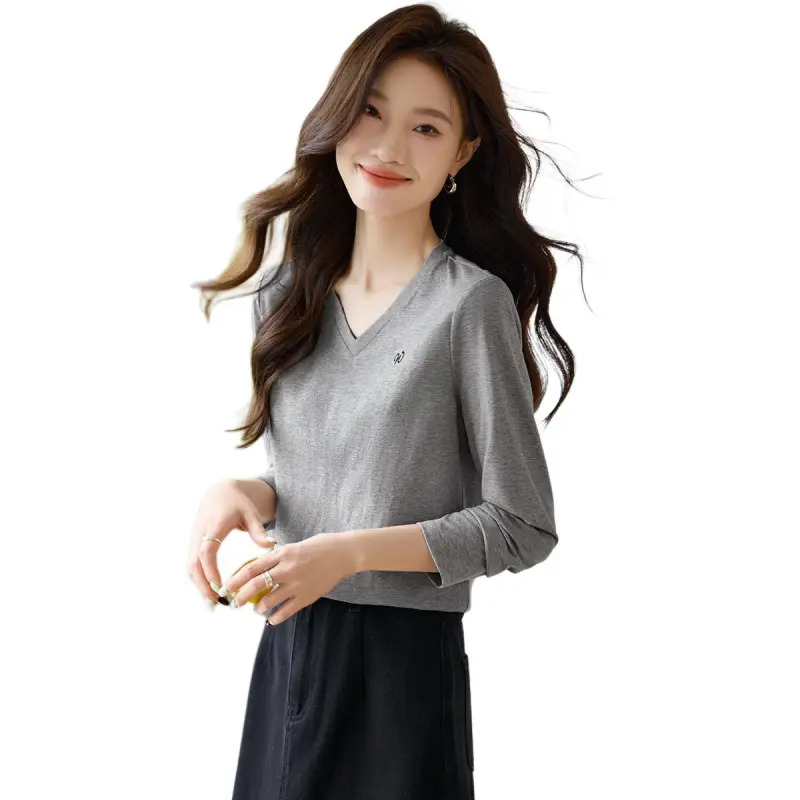 Mo Han Yi Mei T Shirt Women's Gray-6
