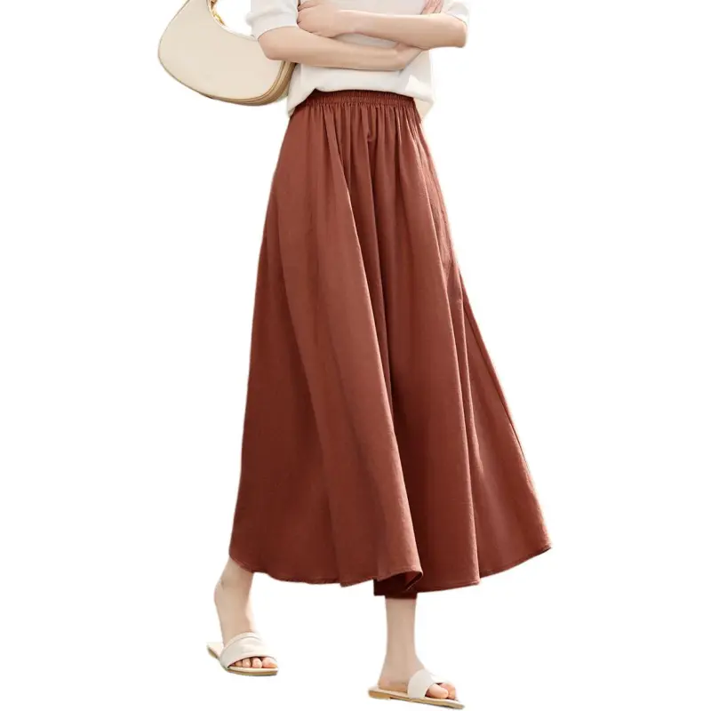 XWI Casual Long Skirt Women's Pumpkin Red-2
